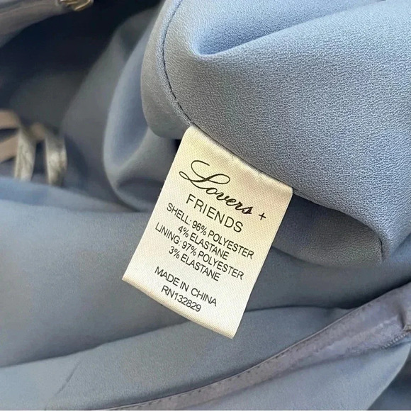 Lovers + Friends Hadid Gown BabyBlue XS Off the Shoulder Cocktail Special event - Picture 7 of 9